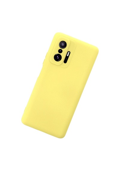 Xiaomi Mi 11t Pro Uyumlu Kılıf Nano İçi Kadife Silikon - Sarı