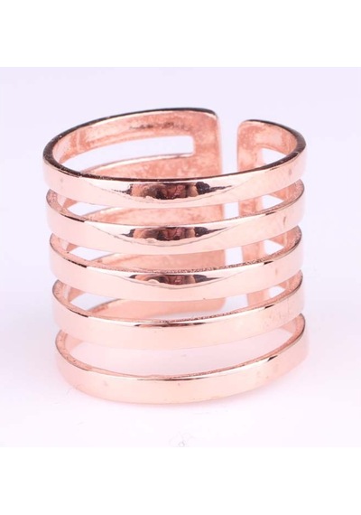 925 Ayar Gümüş Ince Şerit Yüzük, Pembe Rose (Pembe)-Ayarlanabilir
