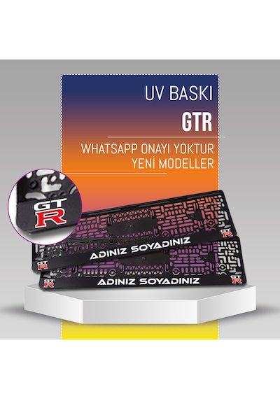Gtr Türk Plakalık, 2 Adet Premium Uv Baskı, Plakalıkhane