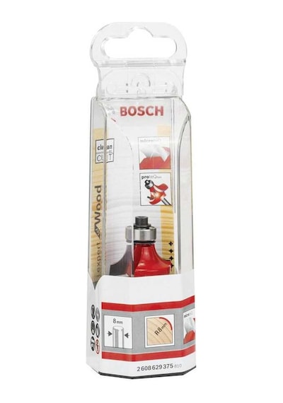 Bosch Expert Serisi Ahşap İçin Çift Oluklu, Sert Metal Bilye Yataklı Yuvarlama Frezesi 8*8*55mm
