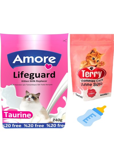 LifeGuard Süt Tozu 240g ve Terry Mommies Care 200g ve Biberon