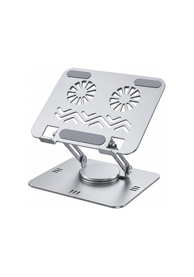 Stant Çelik Standı Ergonomik Bilgisayar Yükseltici Her Açıda Ayarlanabilir Stand Tüm Boyutlarda Notebook Uyumlu Notebook Standı Bilgisayar Stant L-018 - Gri
