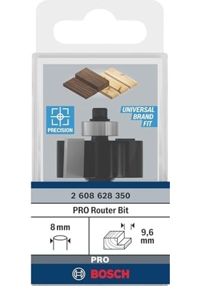 2 608 628 Aksesuarı 350 Falzfraeser 8 Mm, B 9,5 Mm, L 12,7 Mm, G 54 Mm