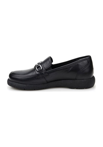 Pisagor Ps-44331 Hakiki Deri Kadın Loafer Ayakkabı Sıyah