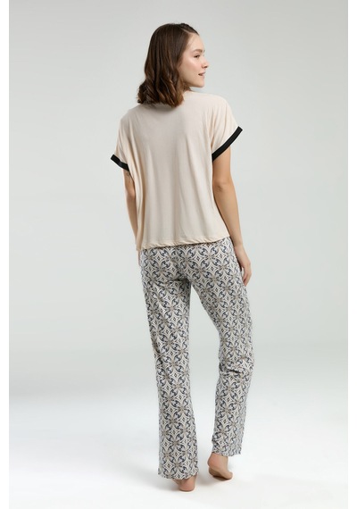 Pierre Cardin Kadın Krem Pijama Takımı Pc8959-s-v1 Krem