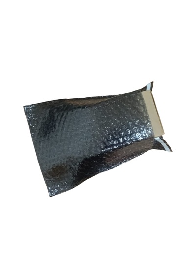 Siyah Bantlı Baloncuklu Torba, Balonlu Patpat Torba 15cm En X 20cm Boy + 5cm Kapak 10 Adet