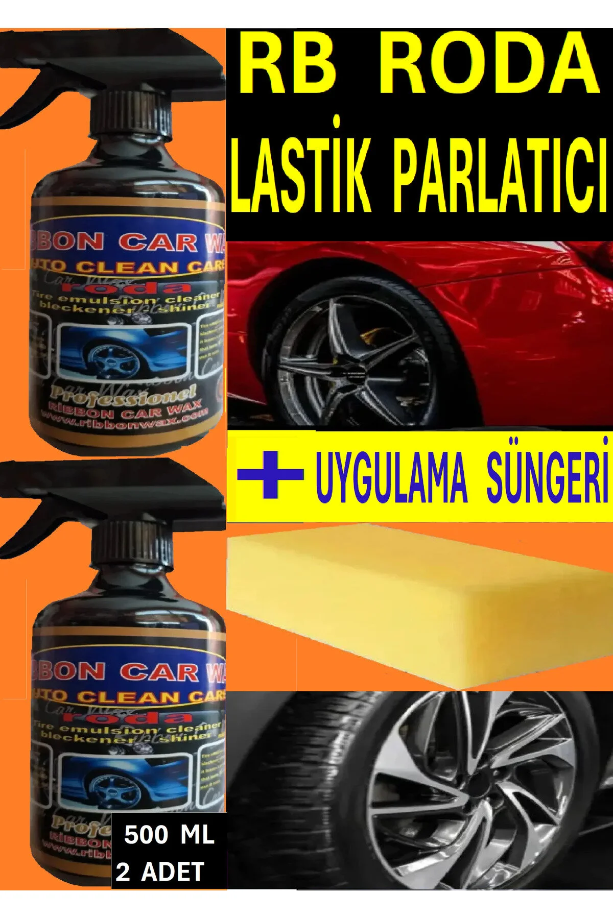 2 Adet Rb Roda Lastik Parlatıcı -koruyucu 500 Ml