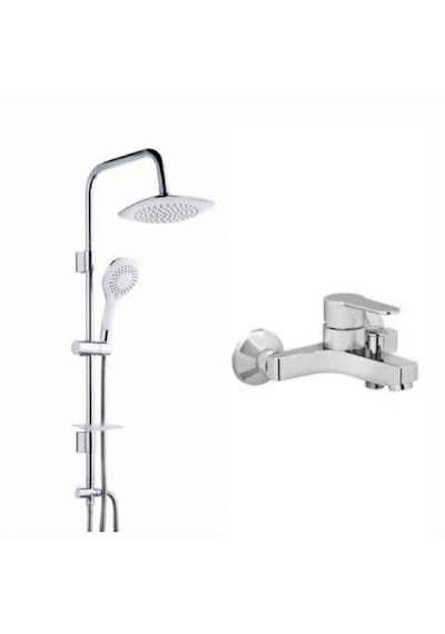 Artema Win S A42676 Banyo Batarysı + Tema Bianco 53270 5+1 Tepe Duş Seti Krom