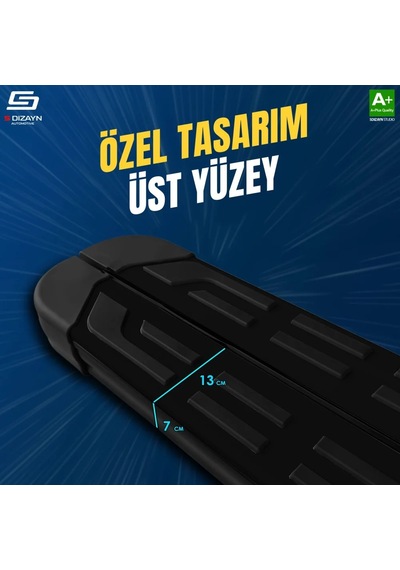 S-dizayn Omoda Omoda7 S-plus Siyah Yan Basamak 183 Cm 2025 Üzeri A+ Kalite