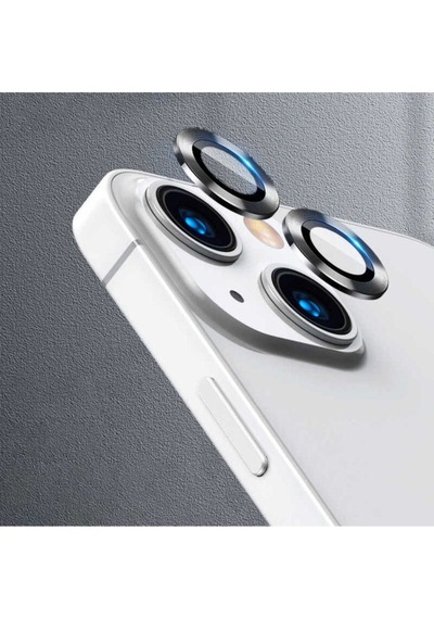 Apple Uyumlu iPhone 13 Zore Cl-04 Kamera Lens Koruyucu Gri