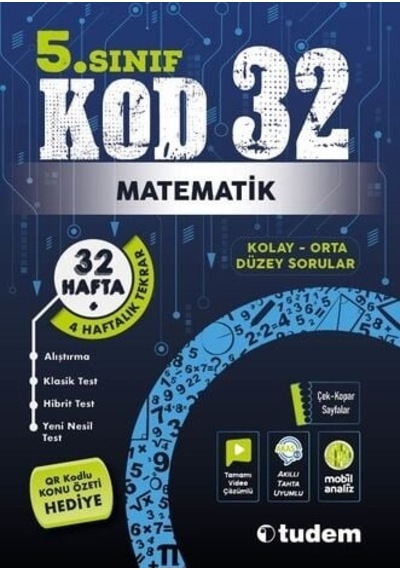 Tudem 5.sınıf Kod32 Matematik Soru Bankası