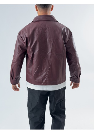 Cocopelli Bordo Deri Erkek Ceket Coc3491