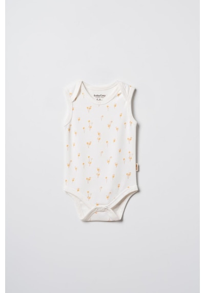 Babycosy Organic Wear Bebek 2li Askılı Zıbın Body %100 Organik Pamuk - Bebek Ve Yenidoğan Serisi - Csy3050 Ekru