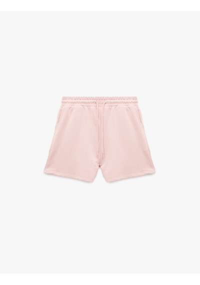 Koton Cepli Beli Bağcıklı Pamuklu Slim Fit Mini Şort Pembe 6sal40004ık Gül