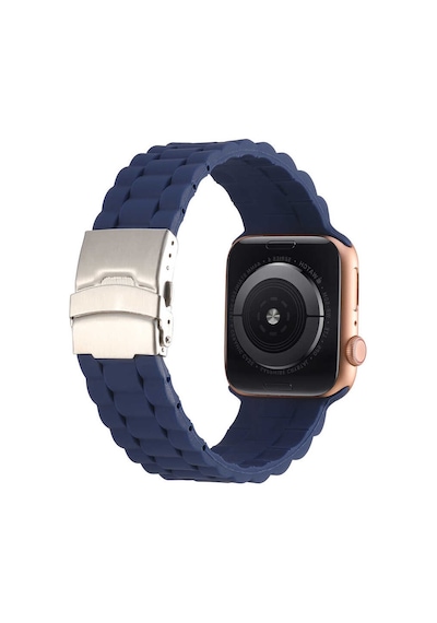 Ekılıf - Apple Uyumlu  Watch 42mm - Kordon Silikon Kordon Krd-72 - Pembe