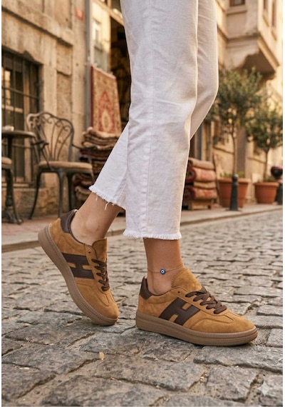 Mcdark Kadın Taba Süet Sneaker Ayakkabı