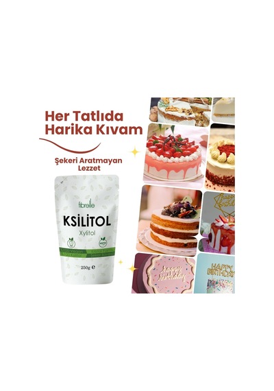 Fibrelle Ksilitol 250 g Keto / Ketojenik / Vegan e Uygundur.