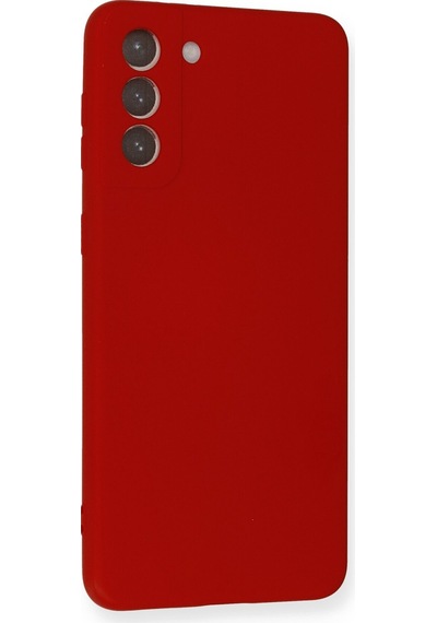 Newface - 24 - Samsung Galaxy S21 Plus Kılıf Nano İçi Kadife Silikon - Edntrend - - Kırmızı