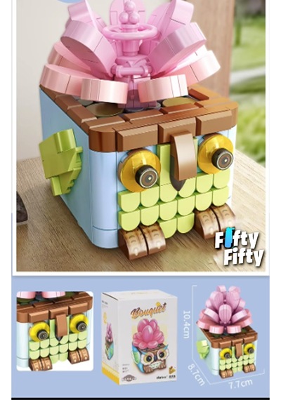 Panlos Mini Potted Plant Serisi Kuş Figürü 278 Parça Oyuncak Yapım Seti -ffp655010