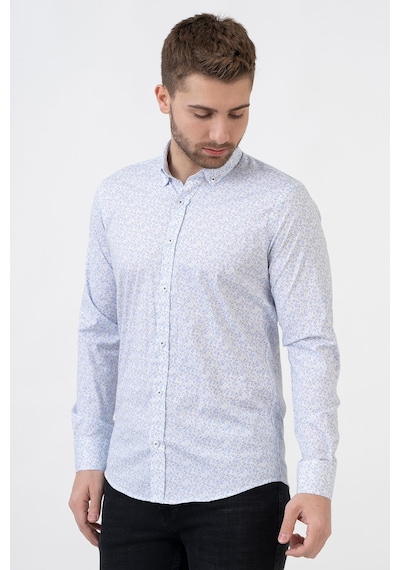 White Stone Oviedo G2308 Regular Fit Pamuklu Likralı Gömlek Desenli M Çok Renkli