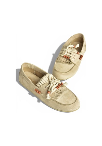 Fox Shoes Y602426202 Bej Süet Boncuk Detaylı Günlük Kadın Ayakkabı Bej