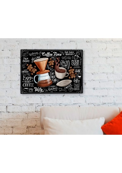 Bk Home Coffee Tasarımlı Kanvas Tablo 30x50cm-39