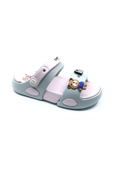 Kocamanlar E482 Hafif Rahat Taban Okul Kreş Havuz Günlük Unisex Çocuk Terlik Pudra
