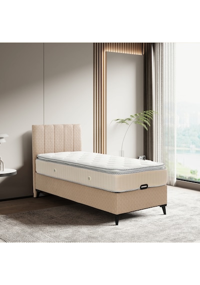 Luna Elite Tek Kişilik Yatak Baza Başlık Set 3'lü Set Konuma Özel Teslimat 90 x 190 CM