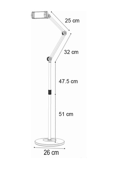 6-11 İnch Metal Ayaklı Flexible Tablet Ve Telefon Tutucu Stand 16