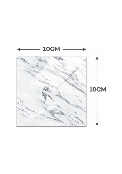 Gökçeoğlu Cam Bardak Altlığı Royal Mermer 4'lü Takım 10cm X 10cm Çok Renkli