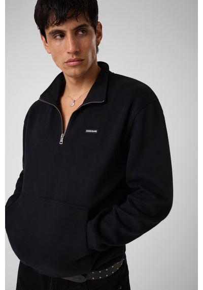 Guess Guess Jeans Yarım Fermuarlı Erkek Sweatshirt M6bq04k5405 Siyah