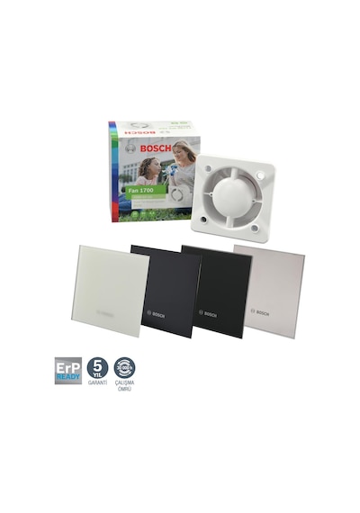 Bosch F1700 Ws Dp125 Mat Siyah Sessiz Banyo Aspiratörü-Fanı 145M3