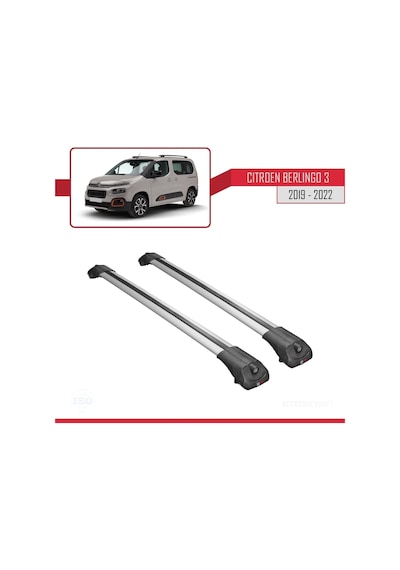 Citroen Berlingo 2019-2022 Arası İle Uyumlu Ace-1 Ara Atkı Tavan Barı Gri