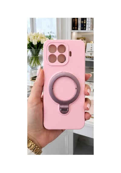 Mi 17t Pro İle Uyumlu 360 Derece Dönebilen Kalın Metal Magsafe Halka Stantlı İçi Kadife Korumalı Ultra Lüx Premium Silikon Kılıf Pembe Mi 17t Pro İle Uyumlu 360 Derece Dönebilen Kalın Metal Magsafe Halka Stantlı İçi Kadife Korumalı Ultra Lüx Premium Silikon Kılıf Pembe