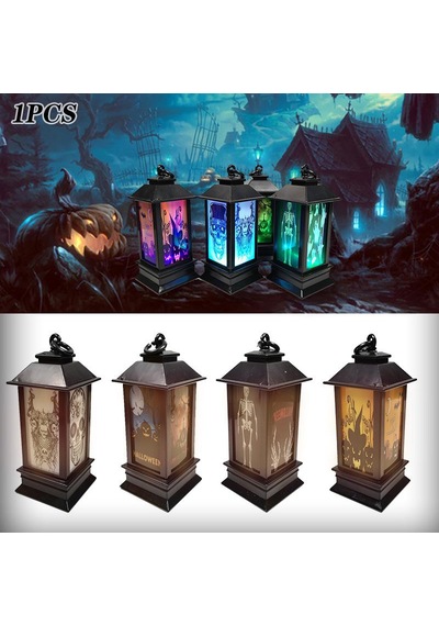 Halloween Korku Işığı Pilli Led Fener, 15cm X 5cm X 1 Adet 0-99