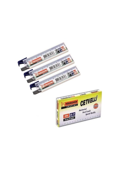Min 0.7 MM Cetvelli Kalem Ucu 75 MM Mikro Uç 3 Adet