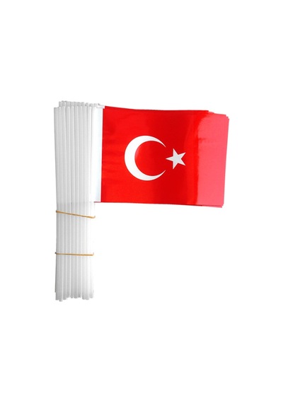 Buket Sopalı Büyük Çıtalı Kagit Bayrak 40 Lı 22 32 Battal