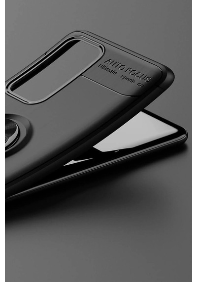 Newface - 263 - Huawei P40 Kılıf Range Yüzüklü Silikon - Csmo-tex - - Siyah Sıyah