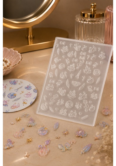 Nail Art Silikon Kalıp 3d Nail Art Desen Kalıbı, Tırnak Süsleme Desen Charm Tırnak Çarm Sılıkon-kalıp-112