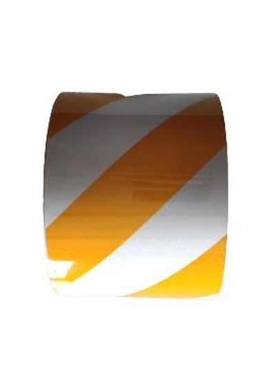 Fosforlu Bant Çapraz 9,2 Cm X 5 Metre Sarı Beyaz