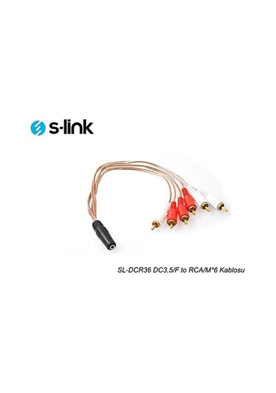 Sl-dcr36 Sl-dcr36 Dc3.5/f To Rca/m 6 Kablosu, Siyah Belirtilmemiş