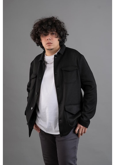 Sir Cepli Regular Fit Kışlık Astarsız Erkek Triko Ceket(524360414)
