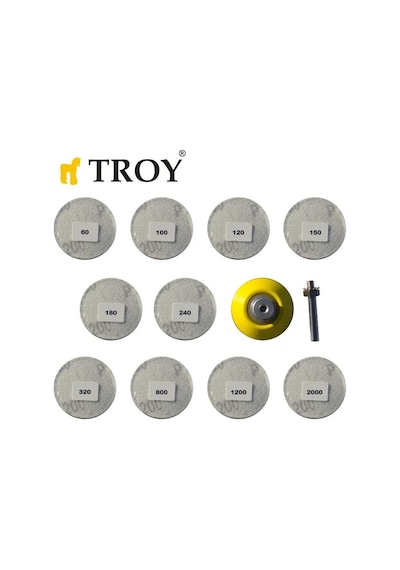 Troy 25930 Aşındırıcı Cırt Zımpara Seti, 101 Parça