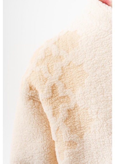 Respire Erkek Abstd Zip Oversize Teddy Ceket Ekru