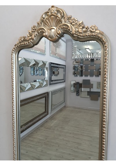 Ayna Denizi Princess Great Shiny Gold Model Platin Altın Renk Dekoratif Boy Aynası Platin Altın