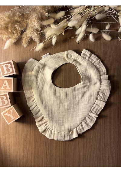 Venedy's Terra Ruffle Set Mama Önlüğü Bej - Kahverengi
