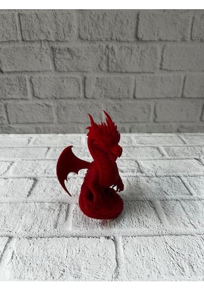 Kırmızı Ejderha Biblo 12 Cm