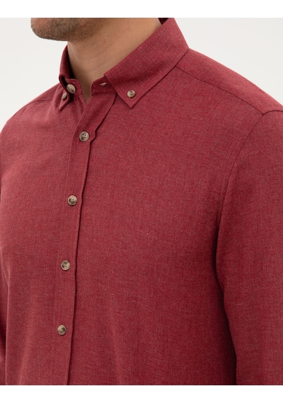Pierre Cardin Erkek Bordo Gömlek Desenli 50316751-vr014 Bordo