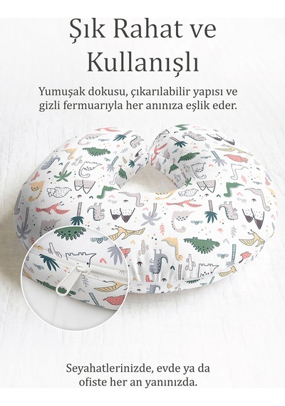 Sevimli Dinozor Desenli Pamuklu Boyun Yastığı-renkli Doğal Figürlü Çocuk & Yetişkin Seyahat Yastığı Koyu Kumlu Saks Mavisi Sevimli Dinozor Desenli Pamuklu Boyun Yastığı-renkli Doğal Figürlü Çocuk & Yetişkin Seyahat Yastığı Koyu Kumlu Saks Mavisi