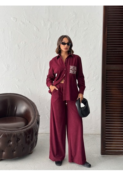 Verymoda Fitilikadife Pantolon F1996 Bordo